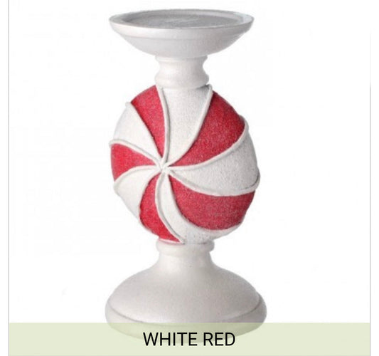 PEPPERMINT CANDY CANDLE HOLDER - in stock