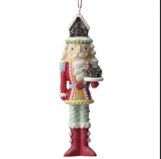 6" Resin Candy nutcracker w/cake Ornament-Pre-Order