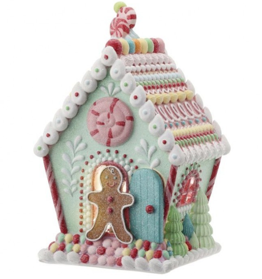 13" Resin Led Bty/Tmr Pastel Candy house-Pre-Order