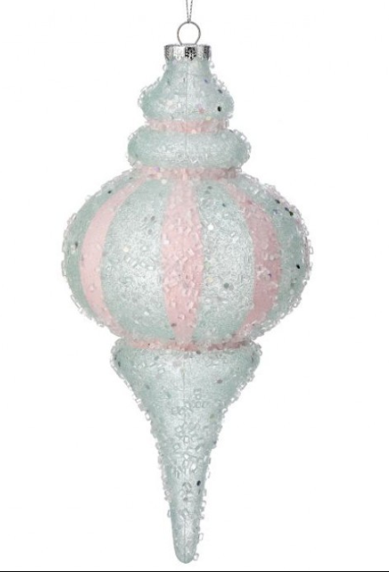 10" Iced Candy Finial Ornament-pre-order