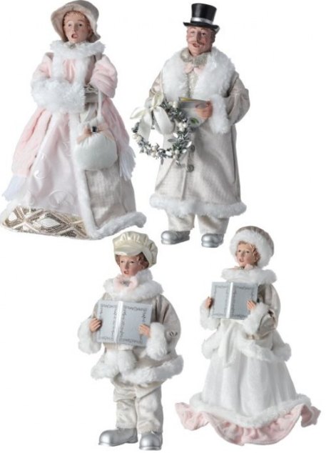 13-16''  Pink/Champagne Caroler Family Set / 4-pre-order