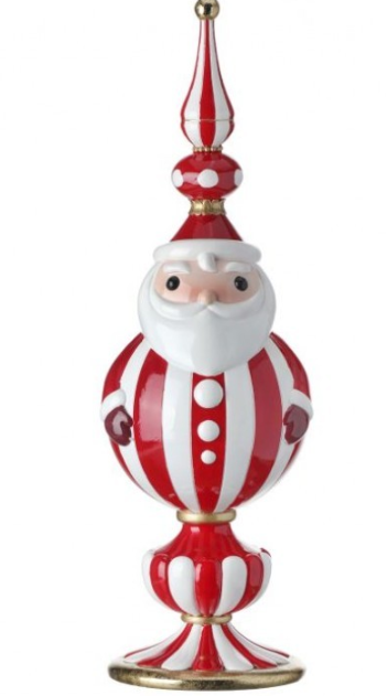 18" Resin Peppermint Santa Finial-pre-order