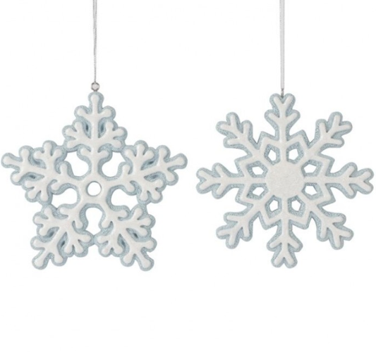 5" Resin SnowFlake Cookie Ornament 2Ast-pre-order