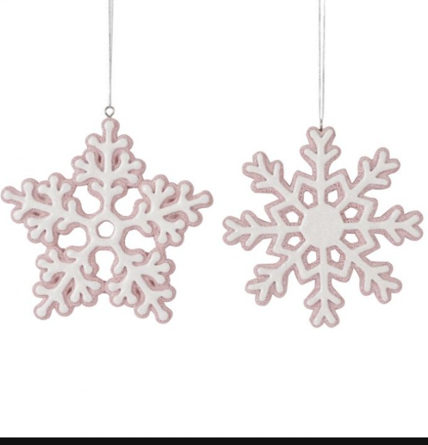 5" Resin SnowFlake Cookie Ornament 2Ast-pre-order