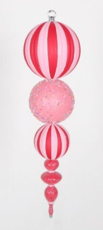 22"VP Hanging Swirl Candy Finial - Pre-Order