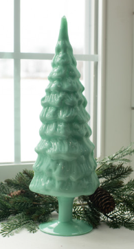 15" Pointed Seaforam Glass Tree - Pre-order