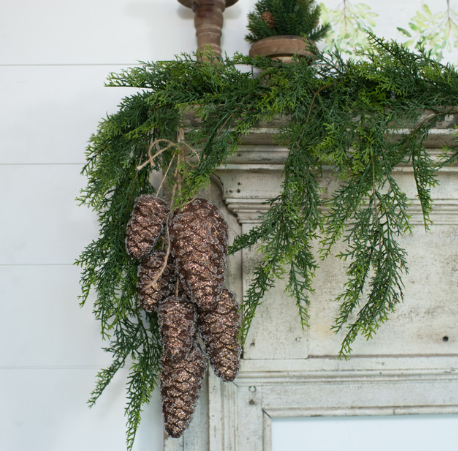 20" Brown Hanging Pinecones - pre-order