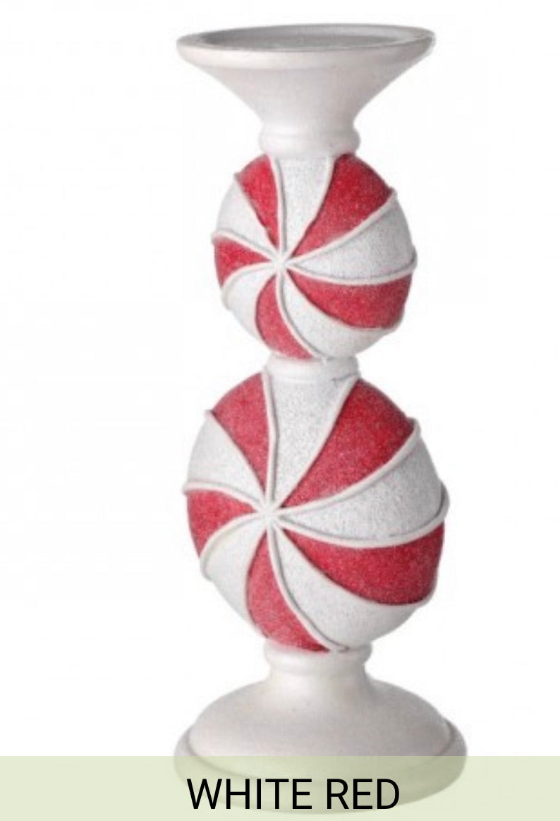 PEPPERMINT CANDY CANDLE HOLDER-in stock