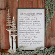 Miracle on 34th street sign ~ in stock