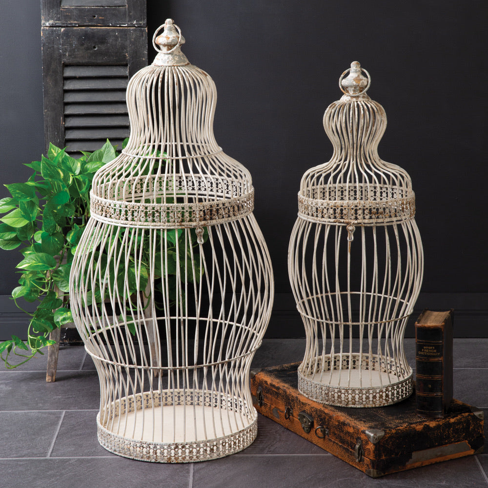 Two Iron Victorian Birdcages