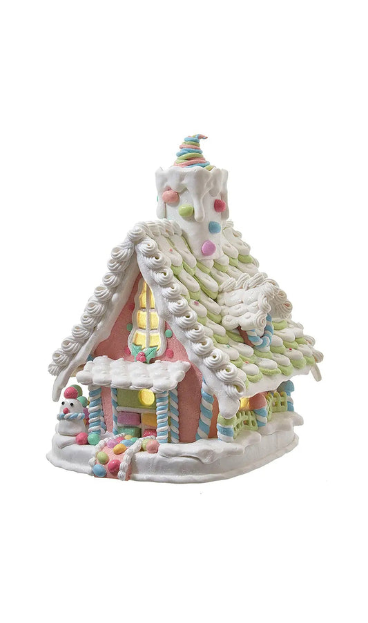 PASTEL GINGERBREAD HOUSE-Light up ~ in stock