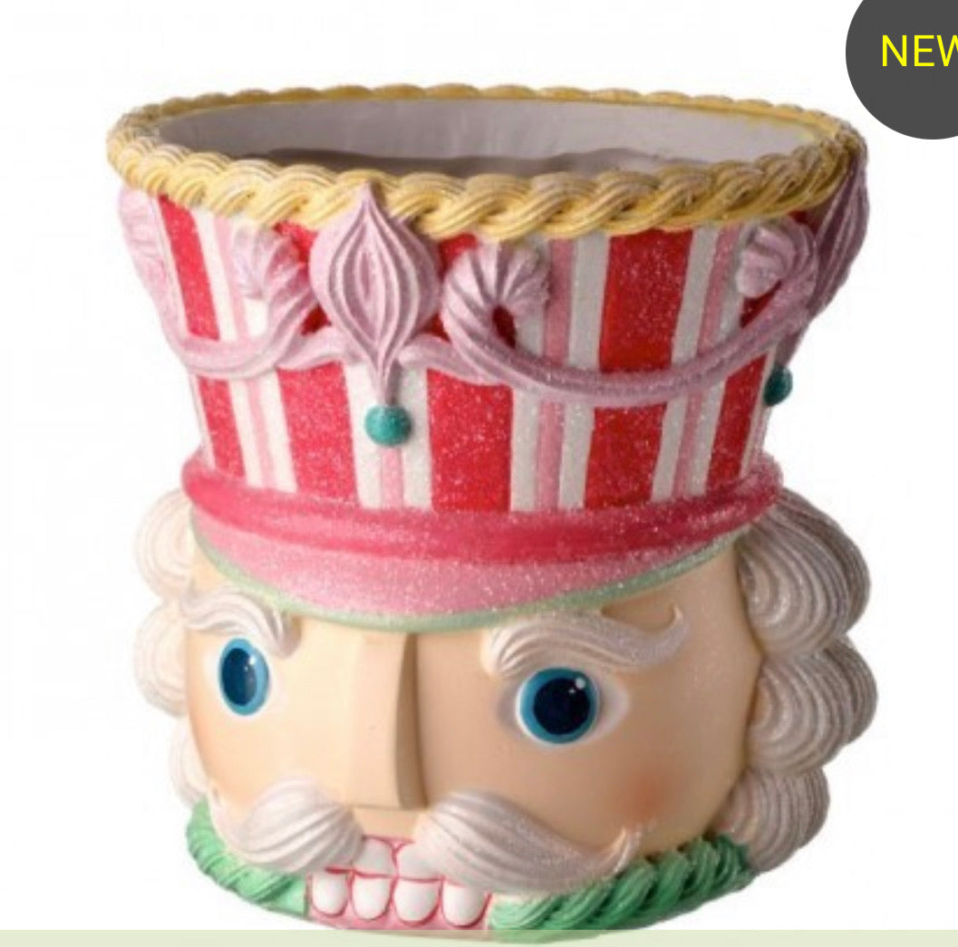 7.5" RESIN NUTCRACKER HEAD CONTAINER ~ in stock