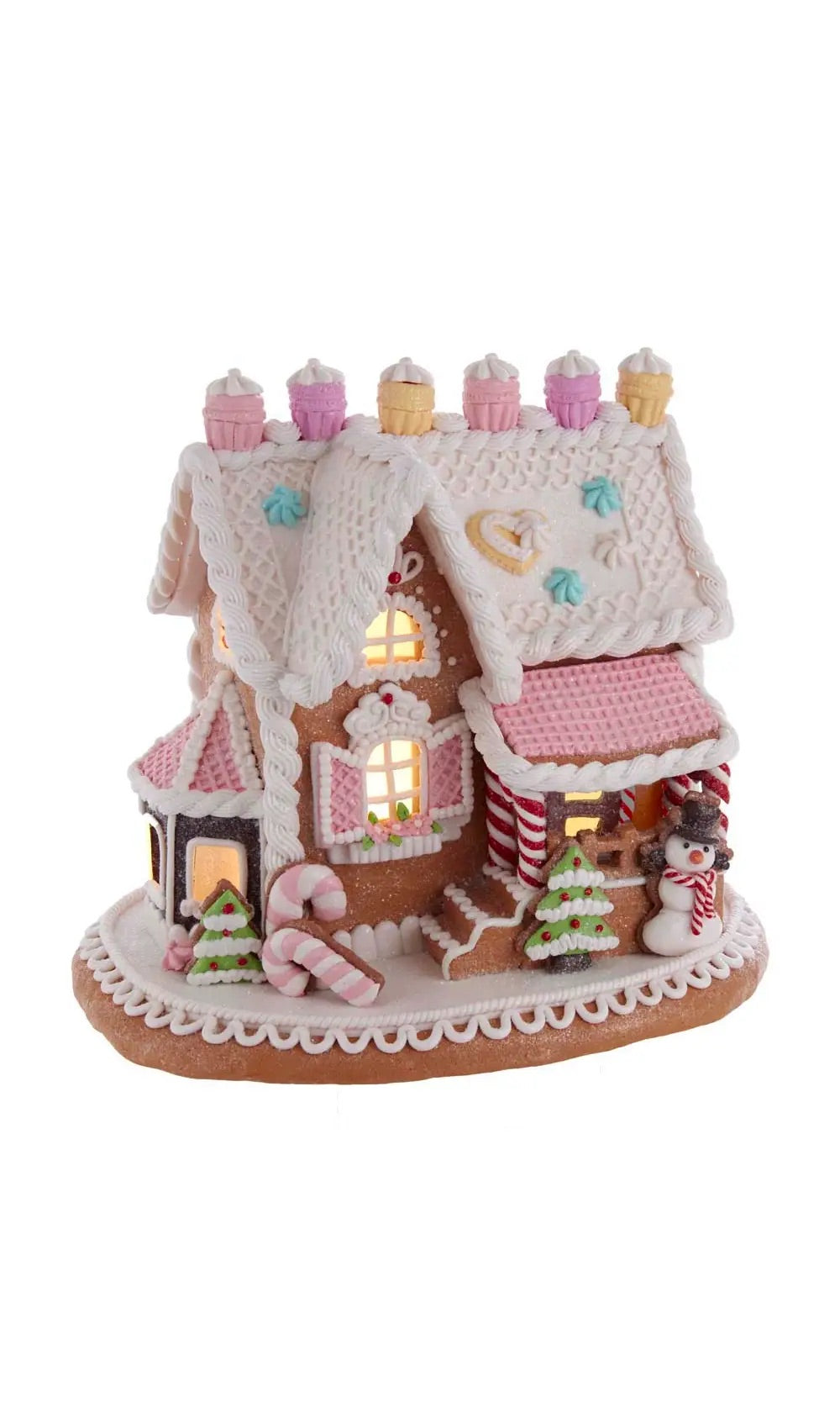 GINGRBREAD CAKE HOUSE W/LED LIGHT~In stock